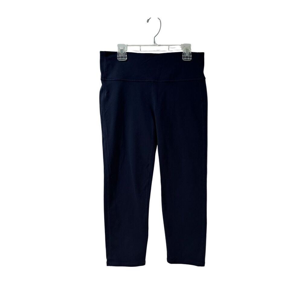 Athleta women’s navy blue capri leggings size Medium #31-0820